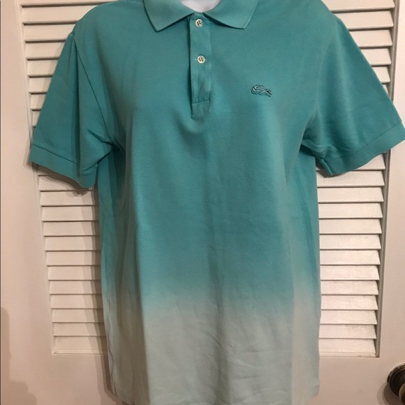 Womens La Coste Torquoise & Light Blue Tee Shirt size 16 - Picture 4 of 6